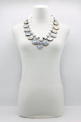 Wooden beads with Upcycled Shells Necklace - Jianhui London