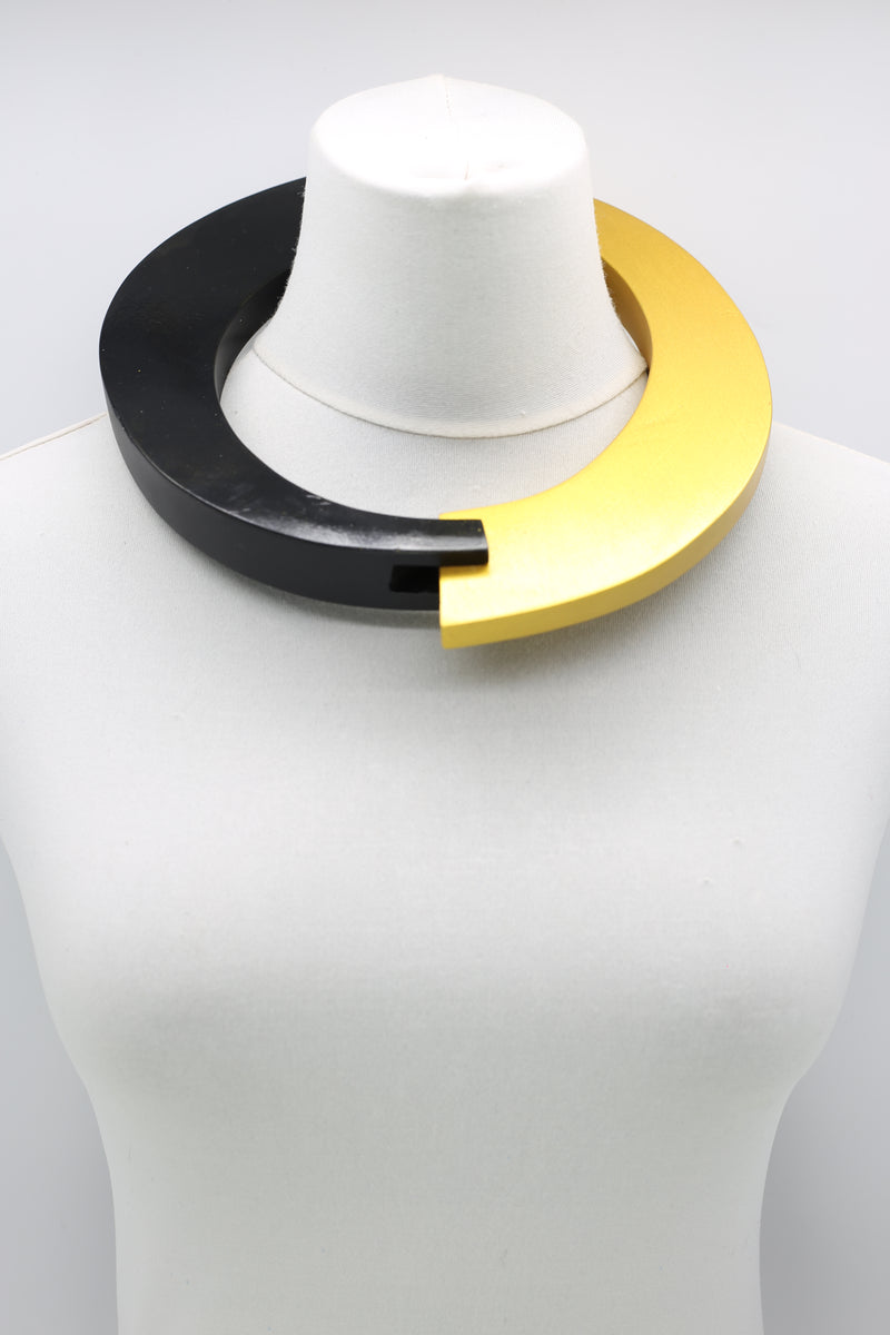 Recycled Wooden Yin Yang Necklace - Jianhui London