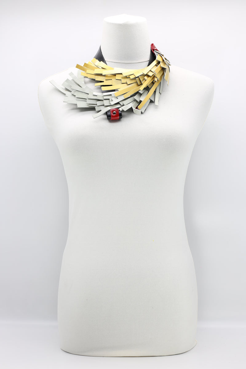 Hummingbird Nest Neckalce From Recycled Leather - Jianhui London