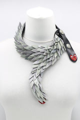 Hummingbird Tail Neckalce From Recycled Leather - Jianhui London