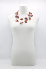 Hand-Painted Lotus Root Statement Necklace – Small | Recycled Plastic | Jianhui London