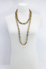 Faceted Wooden Beads Necklaces Set - Small