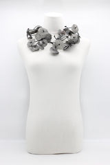 RECYCLED PAPER ORCHIDS NECKLACE - SHORT