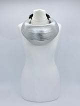 Bamboo Crescent Giant Pendant Statement Necklace or Crossbody Bag