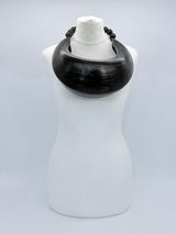 Bamboo Crescent Giant Pendant Statement Necklace or Crossbody Bag