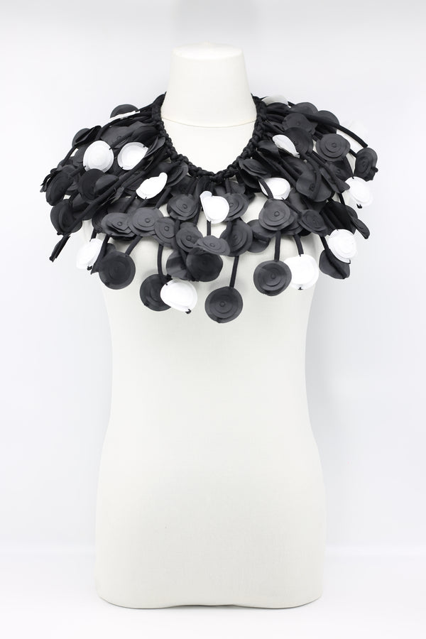 Hand Made Recycled Fabric Flower Cape Neckalce