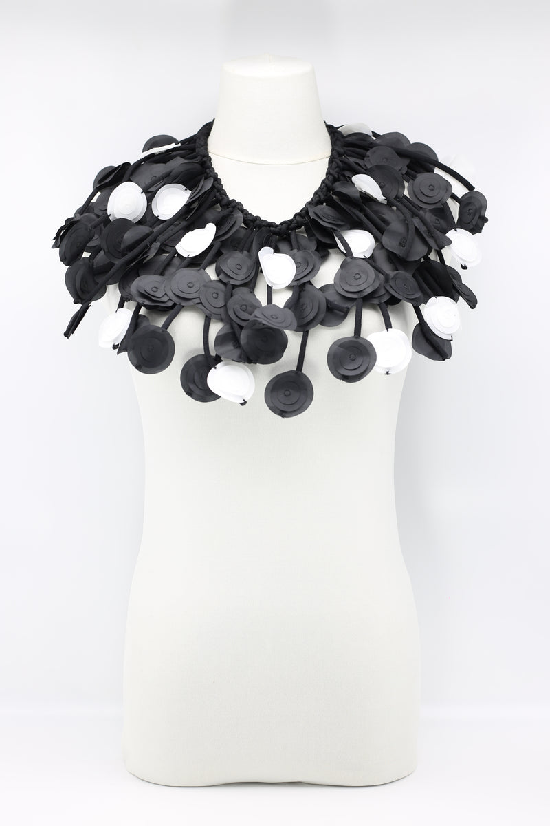 Hand Made Recycled Fabric Flower Cape Neckalce