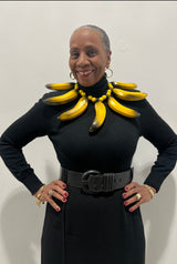 Hand Crafted Banana Necklace From Recycled Wood