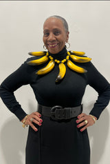 Hand Crafted Banana Necklace From Recycled Wood