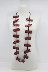 Recycled Ribbon VOTE Necklace – Lightweight Ethical Jewelry, Unique Gift Idea