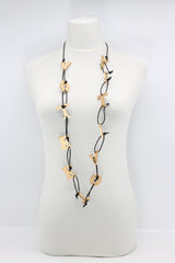 Handmade VOTE Letter Necklace – Recycled Wood Bold Statement Jewelry for Social Impact
