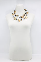 Handmade VOTE Letter Necklace – Recycled Wood Bold Statement Jewelry for Social Impact