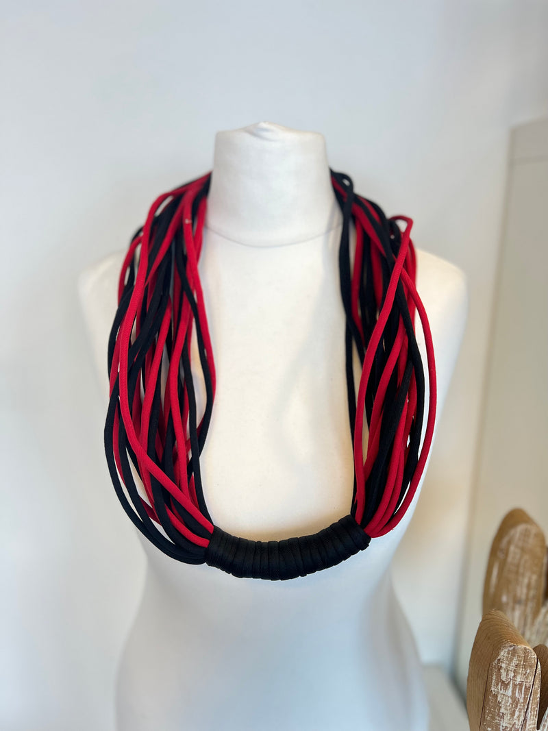 AERIAL ROOTS NECKLACE MADE FROM UPCYCLED FABRIC