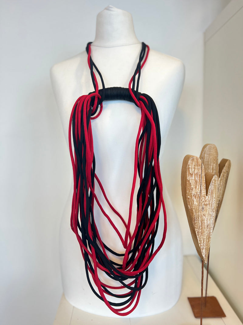 AERIAL ROOTS NECKLACE MADE FROM UPCYCLED FABRIC