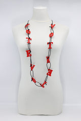Handmade VOTE Letter Necklace – Recycled Wood Bold Statement Jewelry for Social Impact