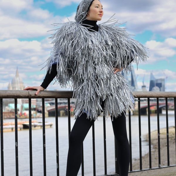Silver hotsell tinsel jacket