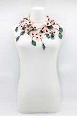 UPCYCLED PLASTIC BOTTLES POPPY FLOWER NECKLACES - SHORT