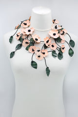 UPCYCLED PLASTIC BOTTLES POPPY FLOWER NECKLACES - SHORT