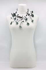 UPCYCLED PLASTIC BOTTLES POPPY FLOWER NECKLACES - SHORT