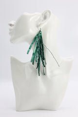 JIMI HENDRIX RECYCLED PLASTIC BOTTLE FRINGE EARRINGS