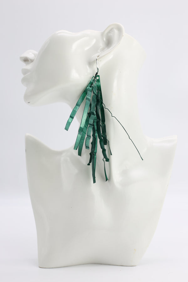 JIMI HENDRIX RECYCLED PLASTIC BOTTLE FRINGE EARRINGS