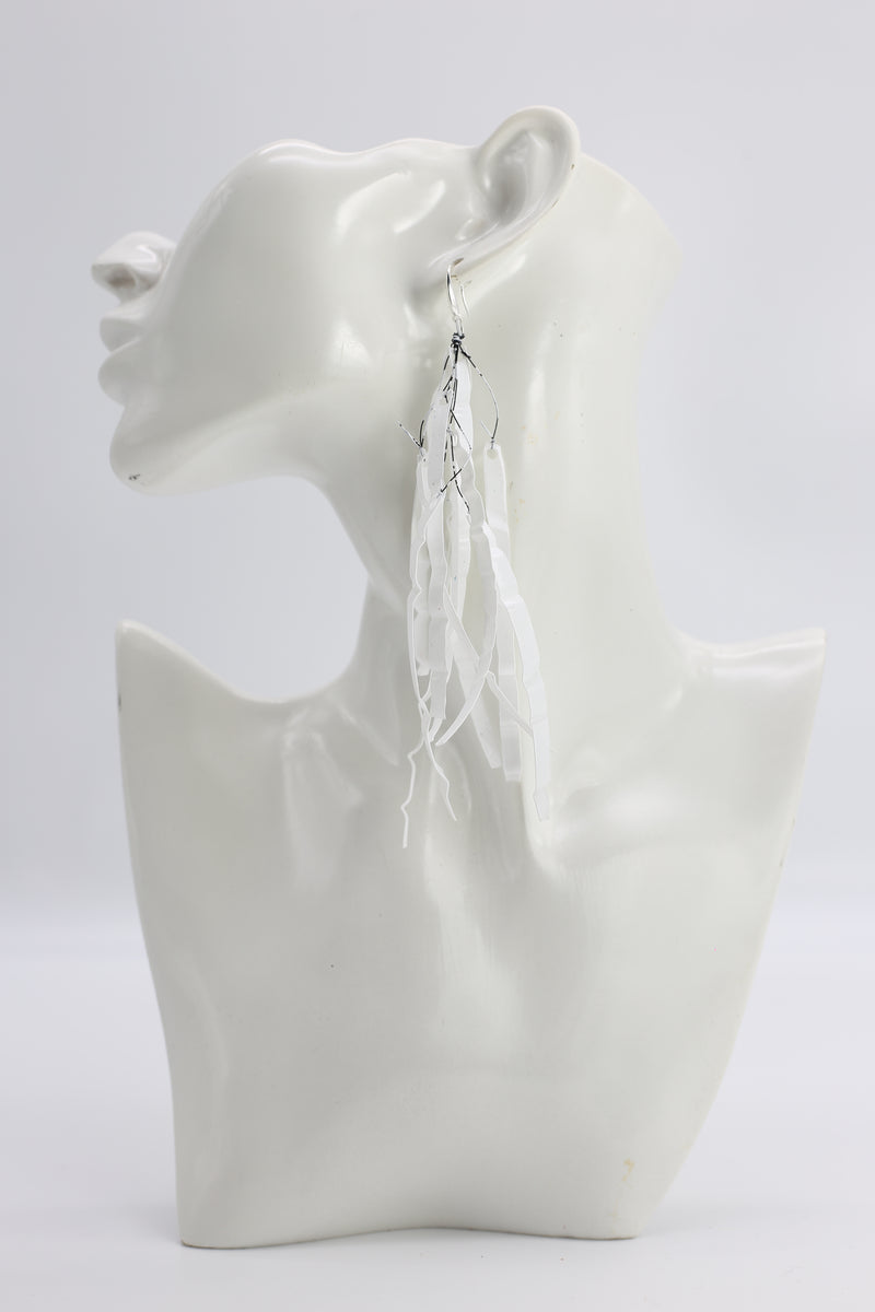 JIMI HENDRIX RECYCLED PLASTIC BOTTLE FRINGE EARRINGS