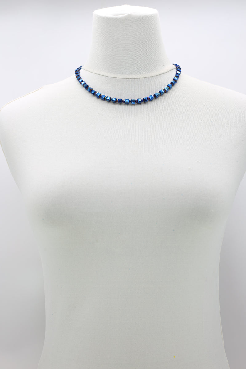 Small Crystal Cube Bead Necklace – Modern Classic Sparkle