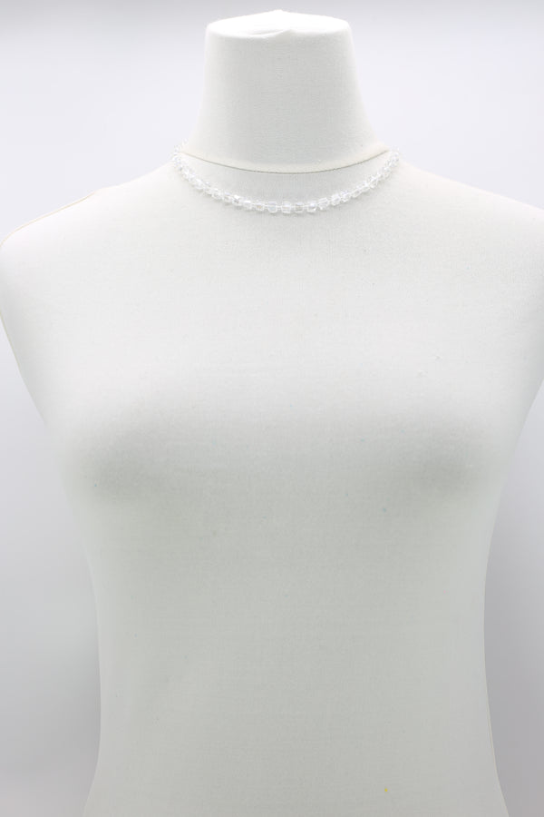 Small Crystal Cube Bead Necklace – Modern Classic Sparkle