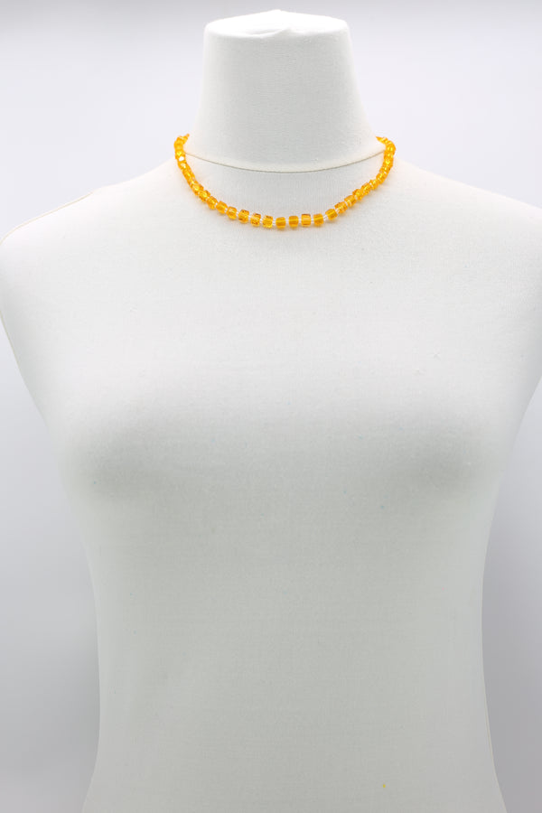 Small Crystal Cube Bead Necklace – Modern Classic Sparkle