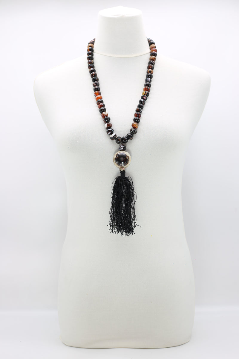 Handmade Himalayan Vintage Amber Stone Beads Necklace
