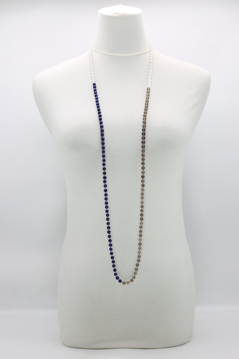 Vintage crystal and Onyx beads classsic style necklace