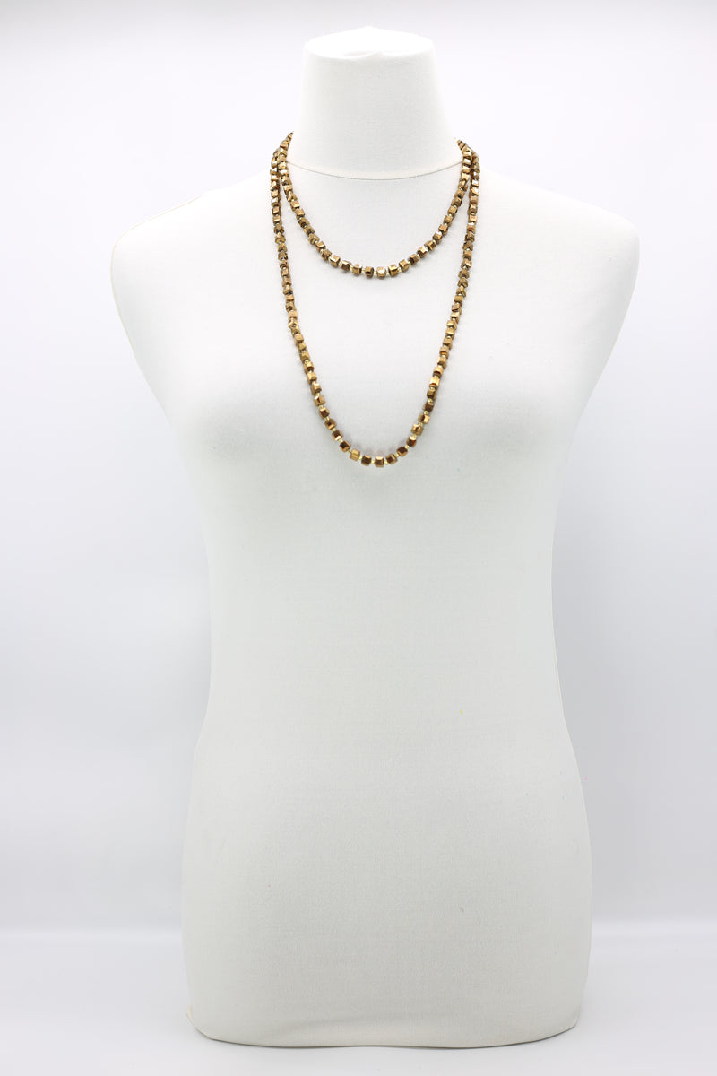 Elegant Crystal Cube Necklace – Handmade & Minimalist - Medium