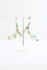 Frankie Pashmina Beads on Fishwire Earrings Multi colour - Jianhui London