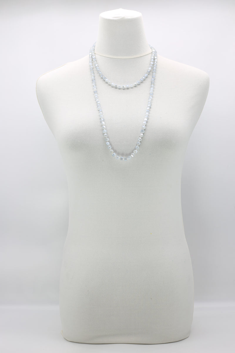 Elegant Crystal Cube Necklace – Handmade & Minimalist - Medium