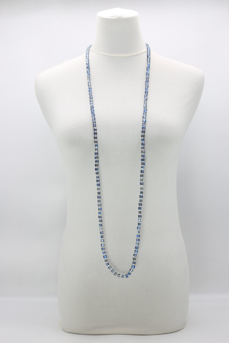 Elegant Crystal Cube Necklace – Handmade & Minimalist - Medium