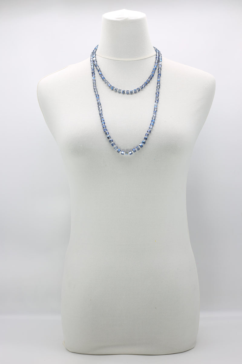 Elegant Crystal Cube Necklace – Handmade & Minimalist - Medium