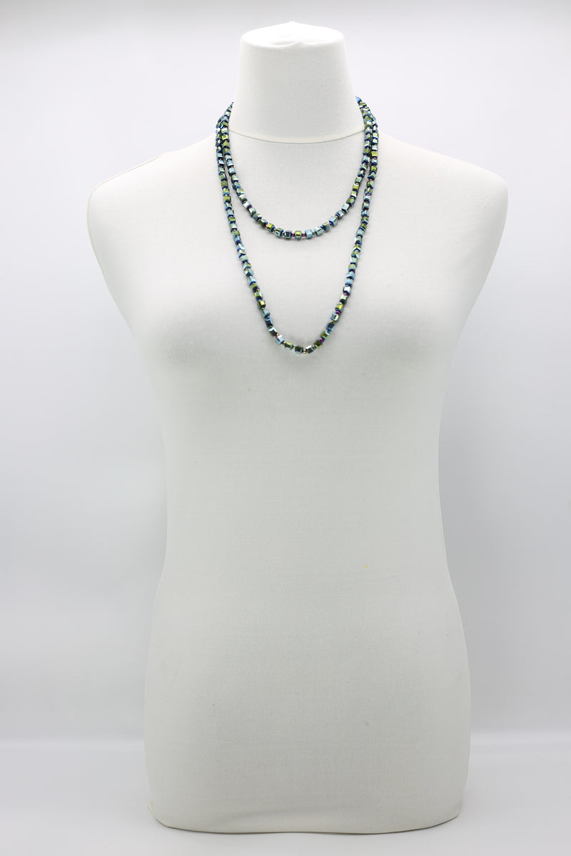 Elegant Crystal Cube Necklace – Handmade & Minimalist - Medium