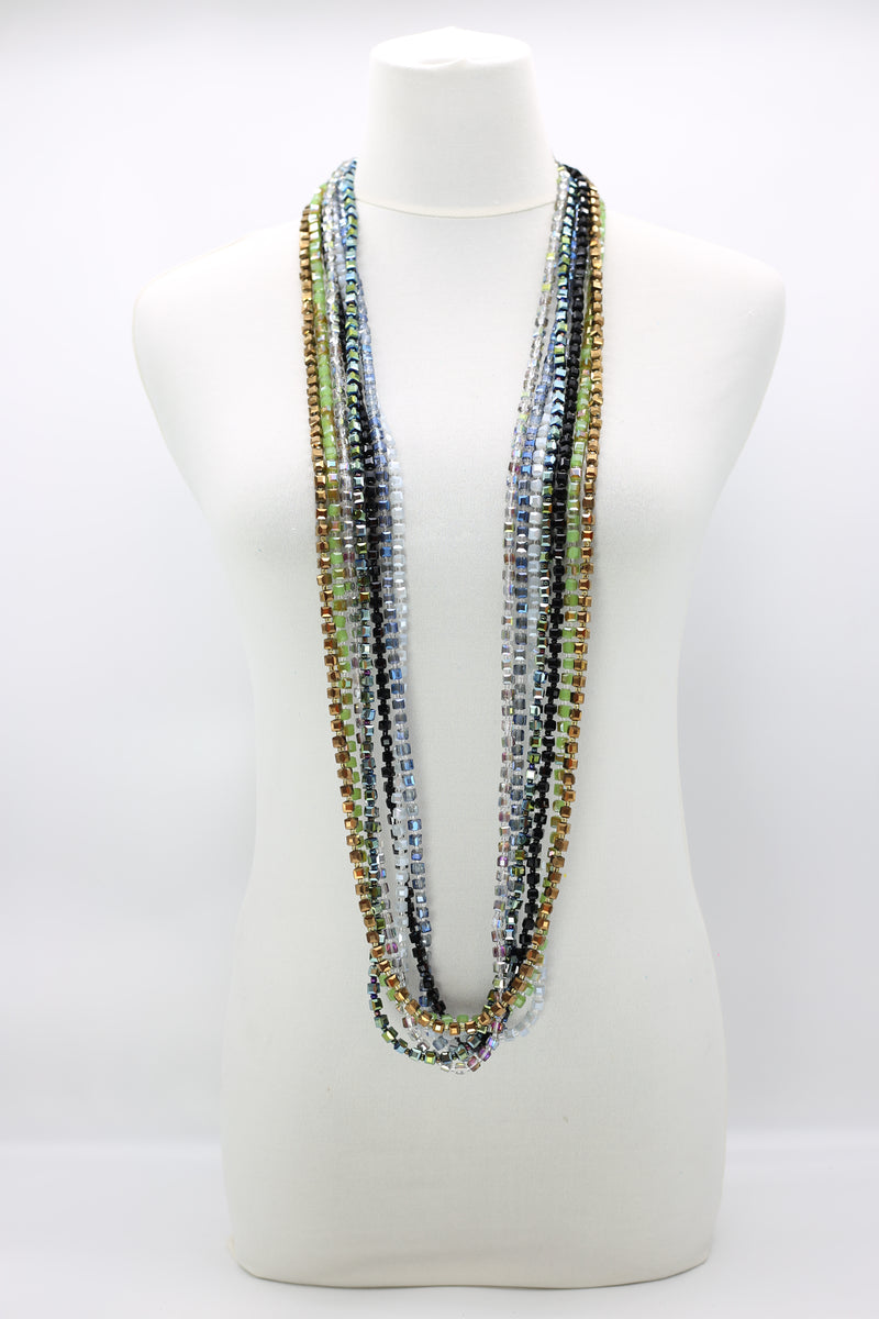 Elegant Crystal Cube Necklace – Handmade & Minimalist - Medium