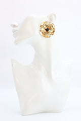 Clip on Poppy Flower Earrings - Hand gilded - Jianhui London