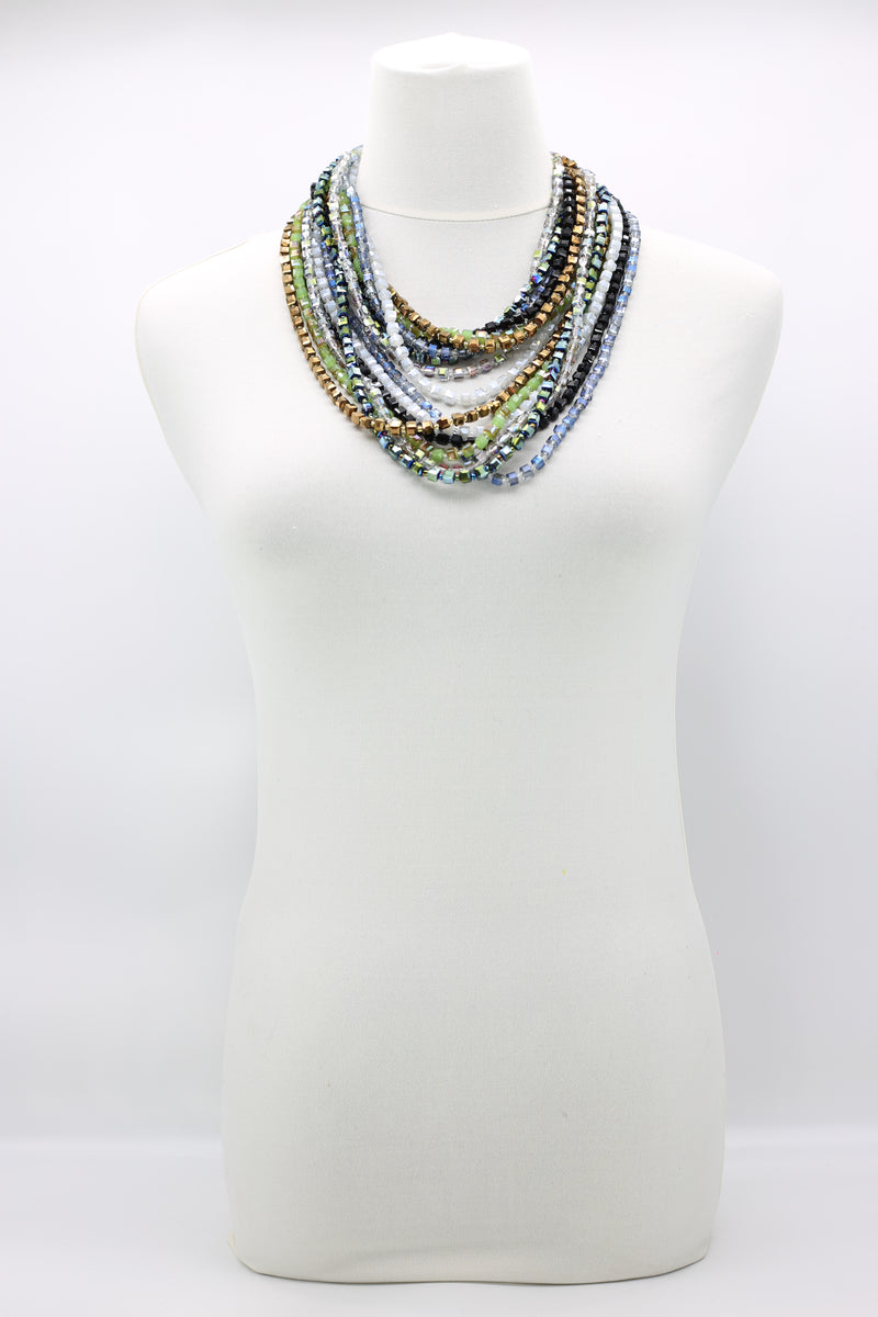 Elegant Crystal Cube Necklace – Handmade & Minimalist - Medium