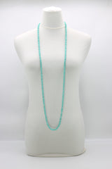 Recycled wood Cube shape beads minimalist classic necklace - Medium
