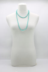Recycled wood Cube shape beads minimalist classic necklace - Medium