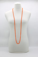 Recycled wood Cube shape beads minimalist classic necklace - Medium