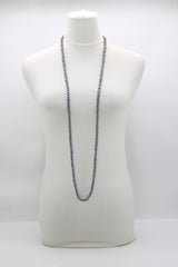 Recycled wood Cube shape beads minimalist classic necklace - Medium