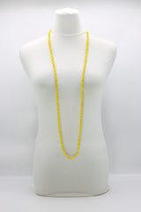 Recycled wood Cube shape beads minimalist classic necklace - Medium