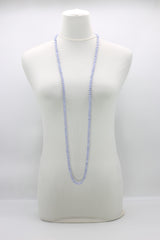 Recycled wood Cube shape beads minimalist classic necklace - Medium