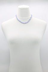 Recycled wood Cube shape beads minimalist classic necklace - Short
