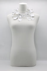 Aqua Water Lily Leaf Necklaces - Hand-painted - Short - Jianhui London