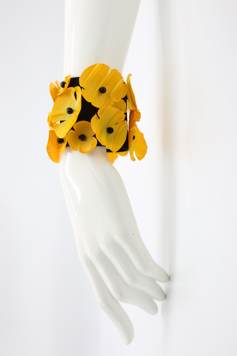 Recycled Plastic Bottles Poppy With Elastic Band Bracelet