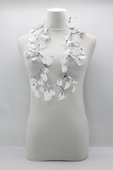 Aqua Water Lily Leaf Necklaces - Hand-painted - Long - Jianhui London